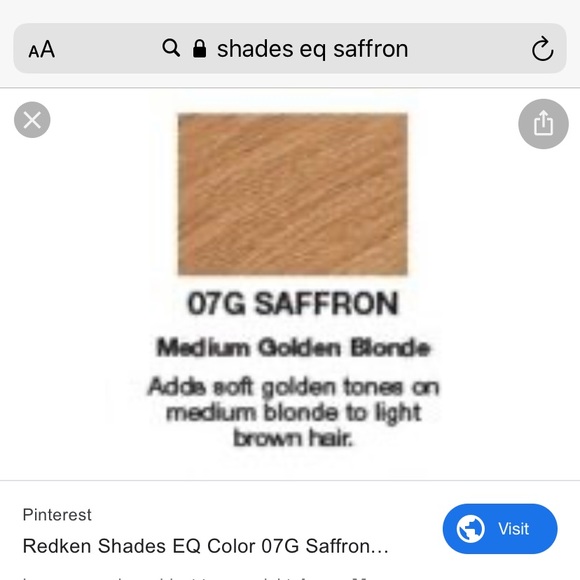 Redken Shades Eq toning gloss 07G Saffron - Picture 3 of 4